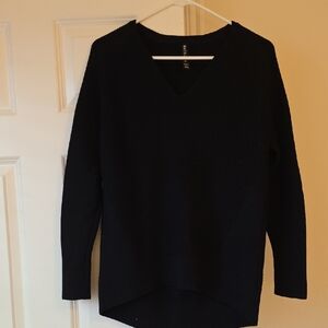 Athleta Black V-Neck Women's Sweater XXS